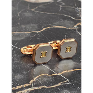 Rare Vtg Celine Paris 925 Sterling Silver Gold & Rose Gold Plated Triomphe L